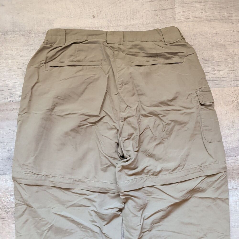 Women’s L.L.Bean Outdoor Hiking Pants Medium Khaki Nylon Cargo Stretch Waist M - Picture 8 of 8